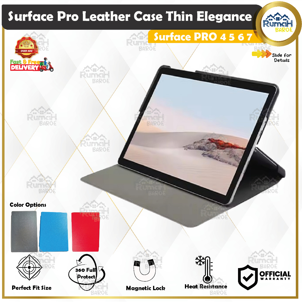Leather Case Laptop Sleeve Microsoft Surface Pro 4 5 6 7 Slim Thin BEST Quality