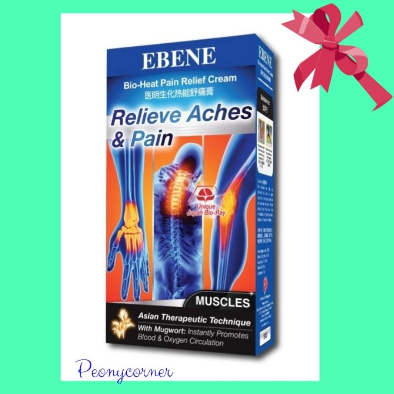 Ebene Bio Heat Pain Relief Cream/ rematik/ sendi/ obat salep