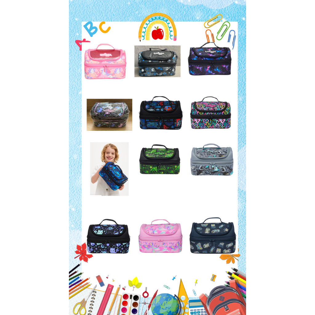 [DK SMIGGLE ORIGINAL SG] SMIGGLE DOUBLE DECKER LUNCH BOX - TAS BEKAL ANAK SEKOLAH | SMIGGLE ORIGINAL