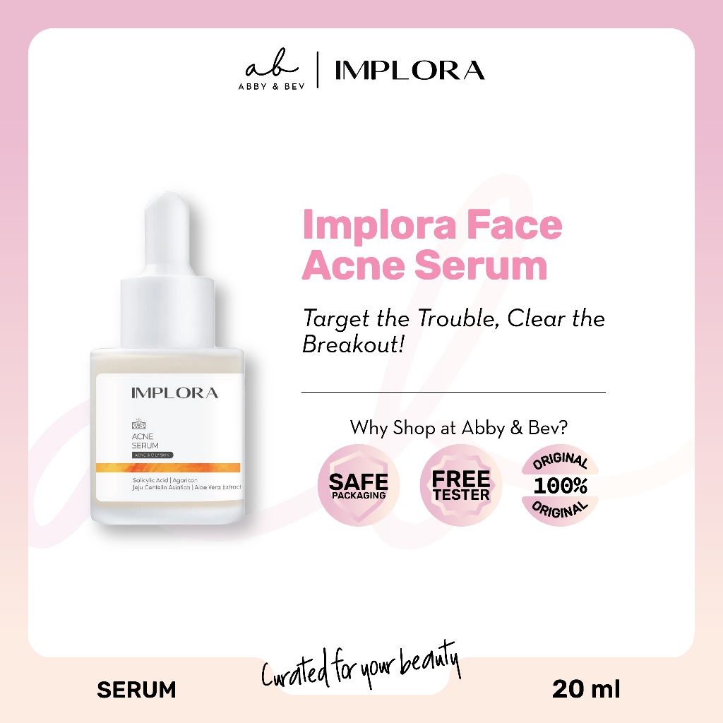 AB - Implora Face Acne Serum [20ml]/ Serum Untuk Membantu Mengatasi Jerawat dan Kulit Berminyak Esse