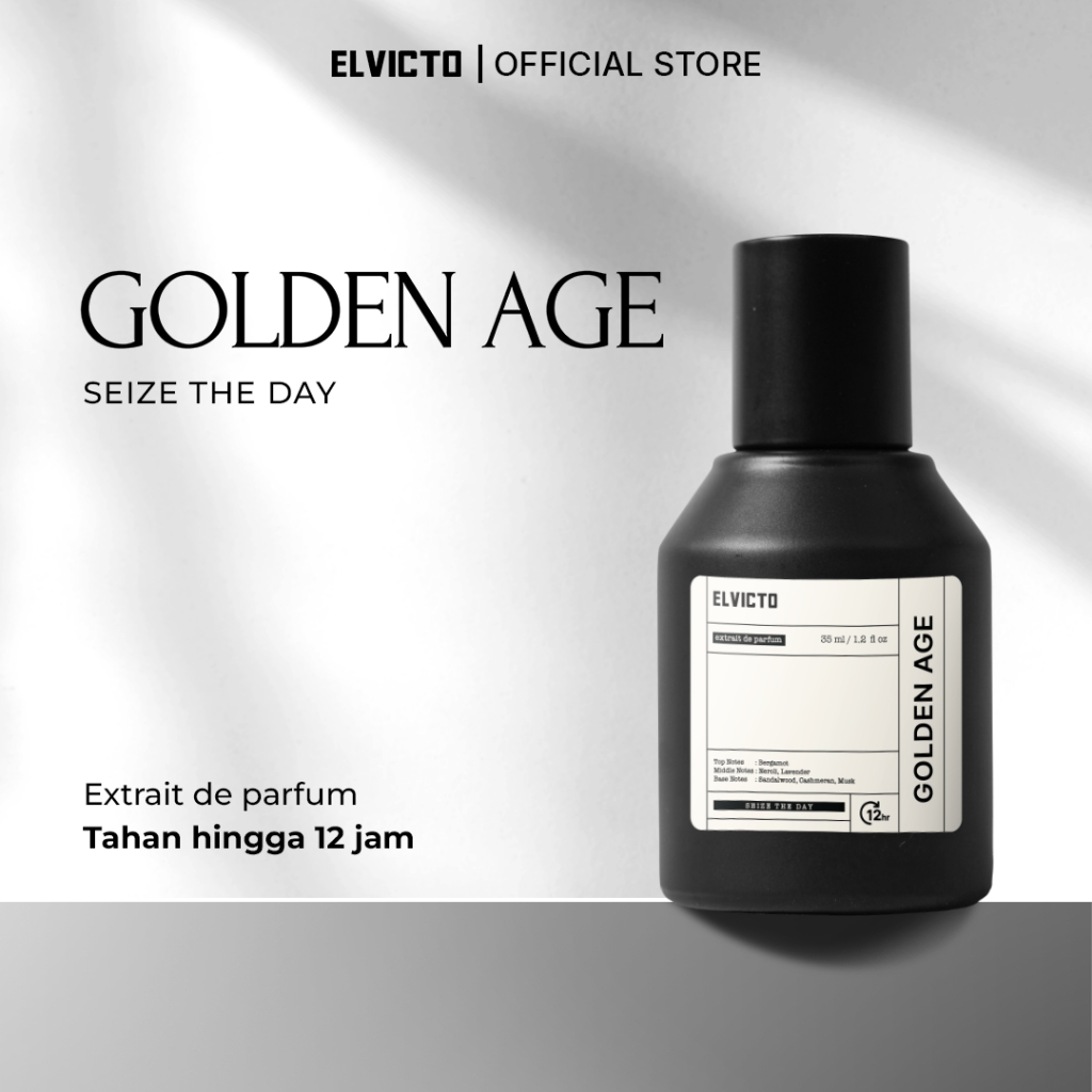 ELVICTO GOLDEN AGE EXTRAIT DE PARFUM 35ml | Extrait de Parfum Minyak Wangi Tahan Lama Parfum Unisex 