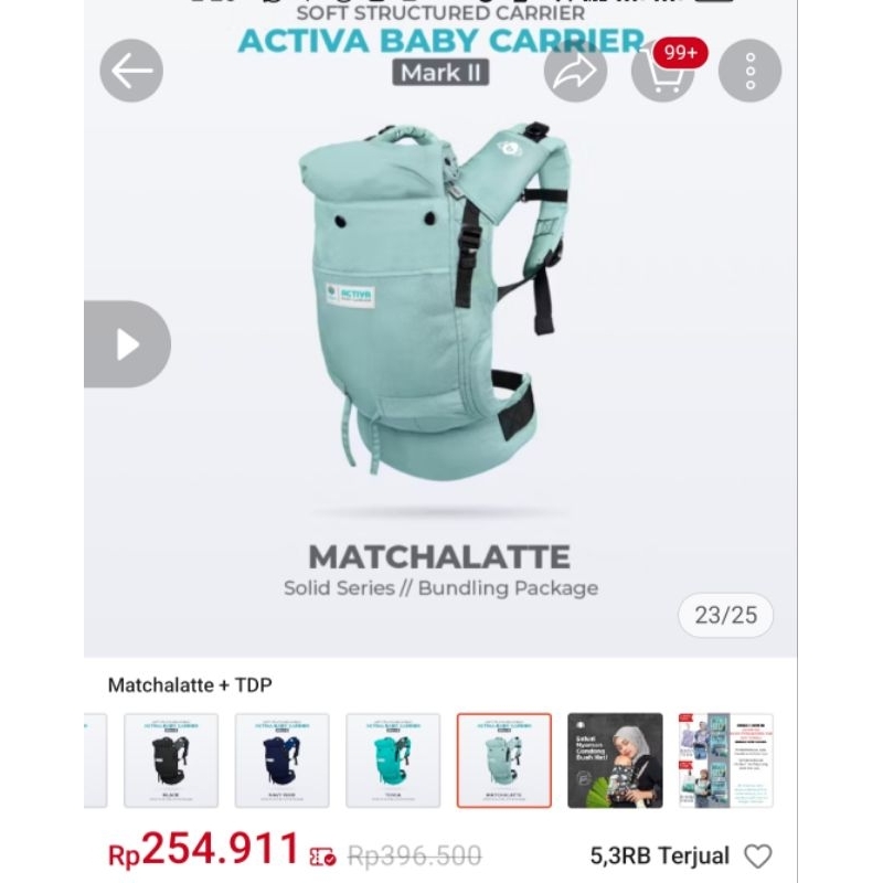 Preloved Gendongan Carrier ssc Merk Activa