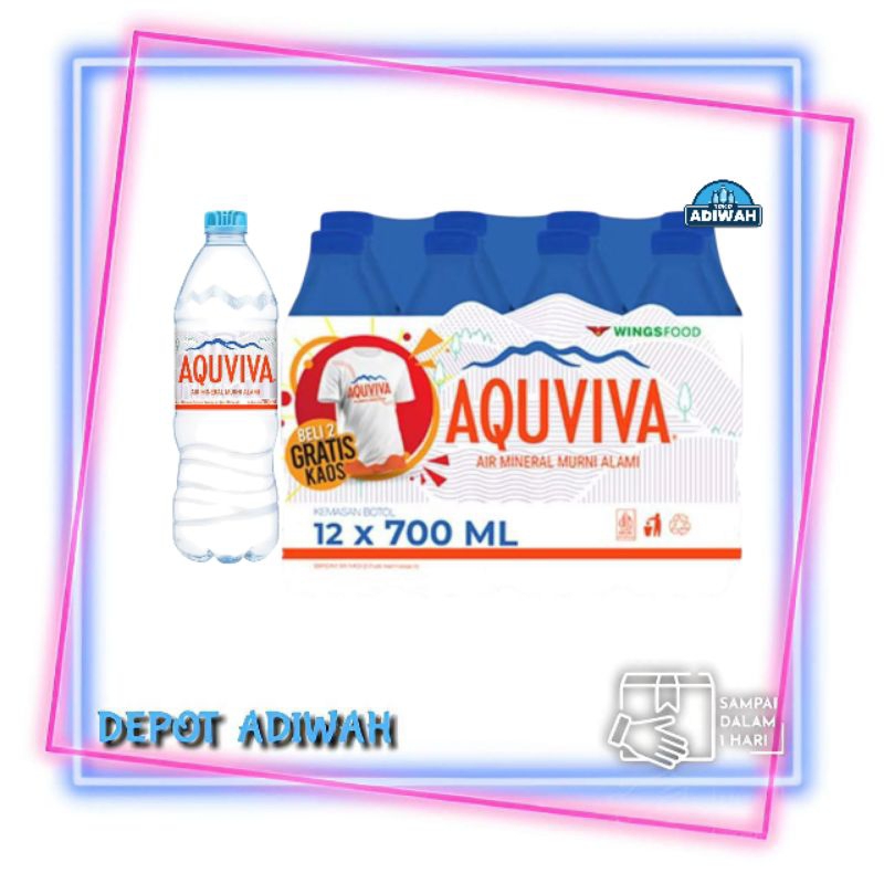 

Aquviva botol 700ml per pack (isi 12 botol)