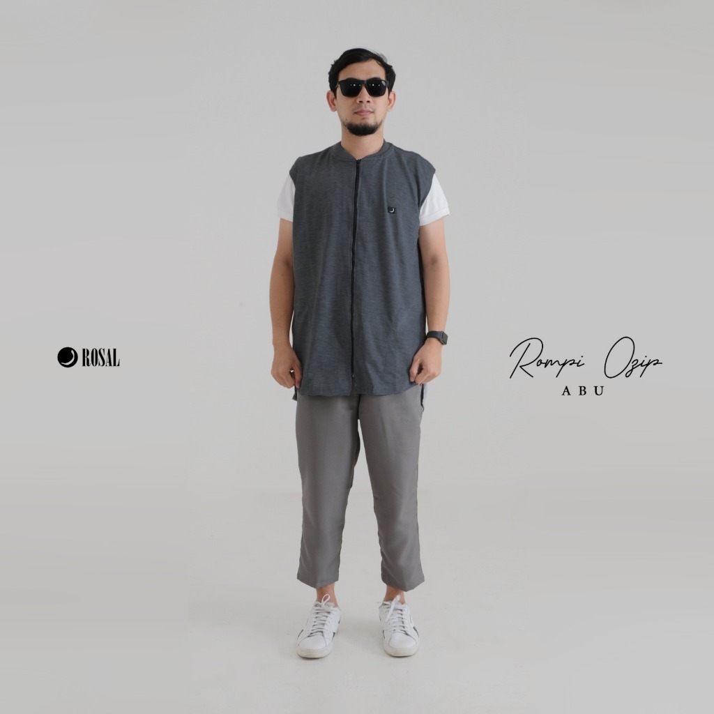 ROSAL Rompi Sholat Muslim Pria Zipper