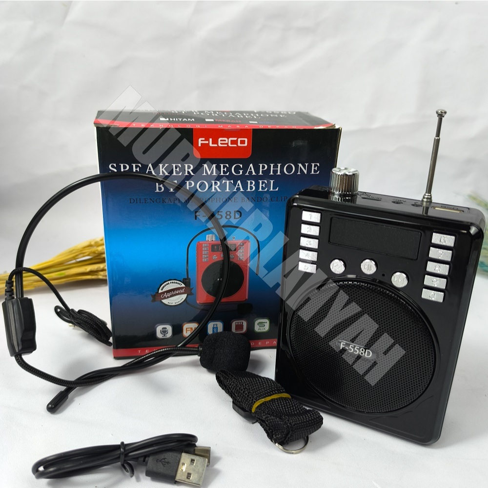 Megaphone Mini / Speaker Bluetooth Megaphone Mini Guru Tour Guide Pidato FLECO F-558D Speaker Pingga