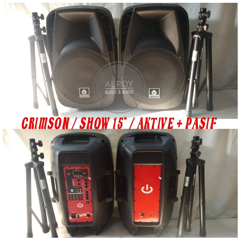 Paket Speaker Aktif & Pasif 15" Crimson SHOW 15 / SHOW15