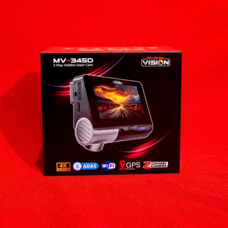 Dashcam Mirai MV-345 D - 2 Way Hiden Dashcam  4k Adas