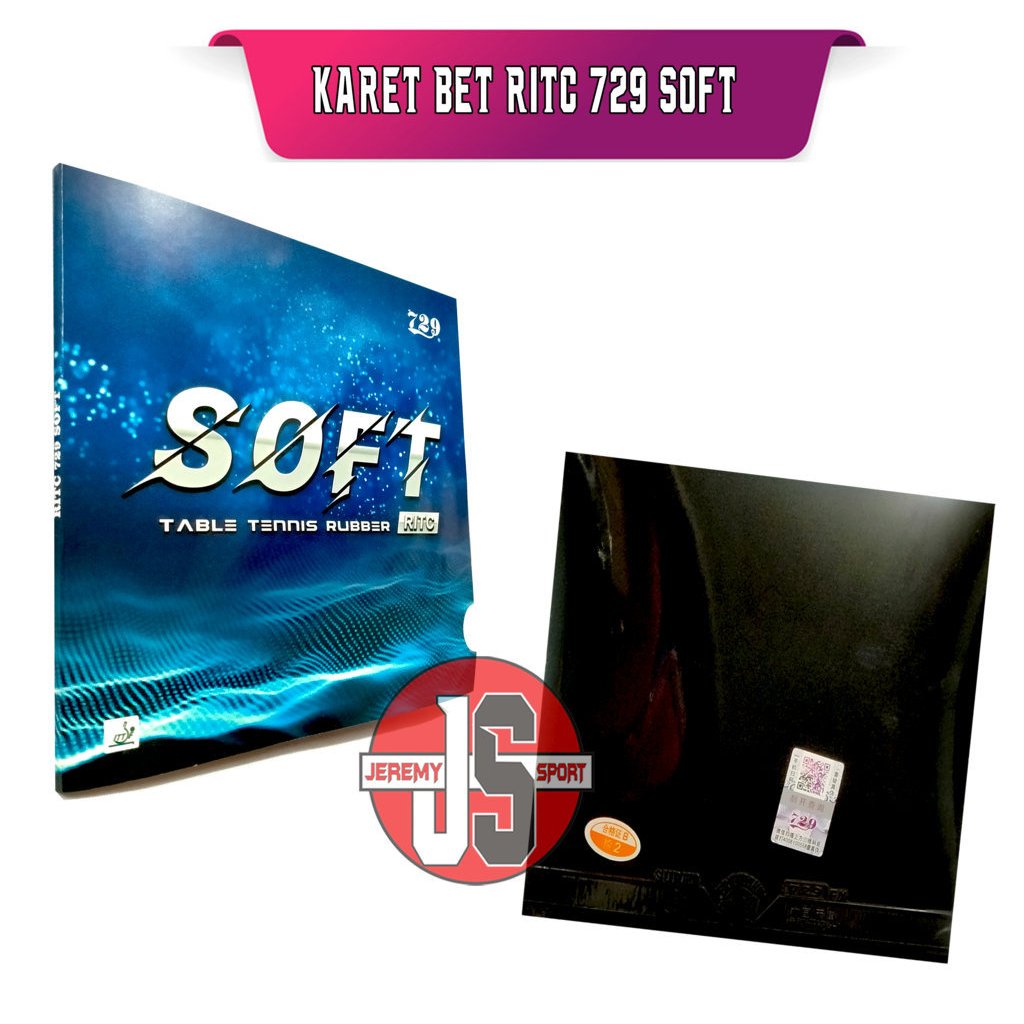 RB RITC 729 SOFT - Karet Rubber Bet Bat Pingpong Tenis Meja RITC 729 SOFT