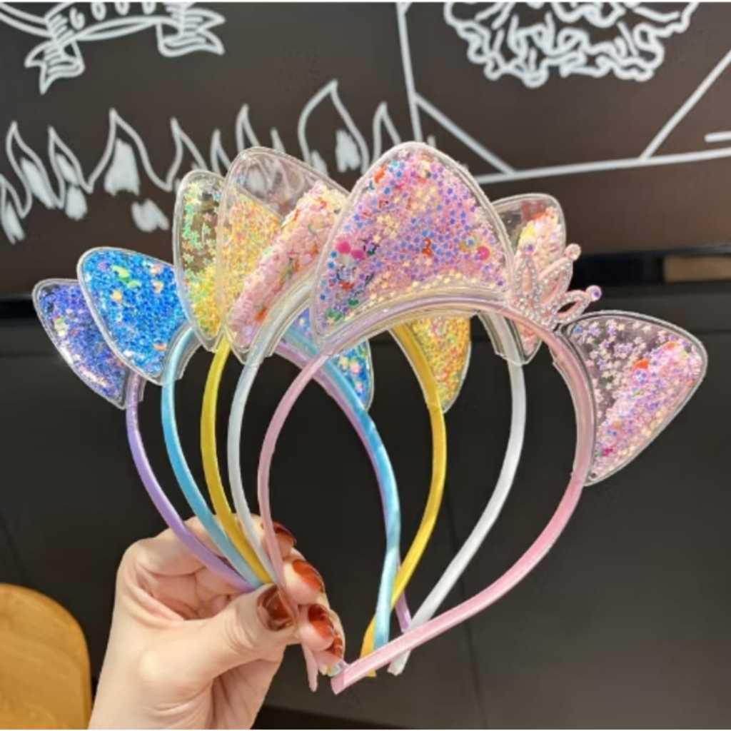 Bando Anak Lucu Bentuk Telinga Kucing / Bando Anak Perempuan Lucu Korea