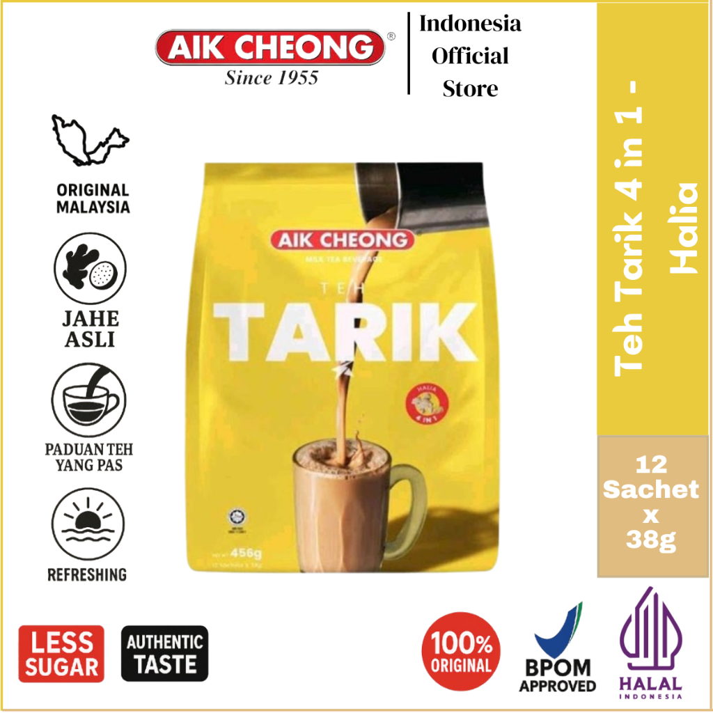 Aik Cheong Teh Tarik Halia Khas Malaysia Teh dengan Jahe 12 sachet - 456gr