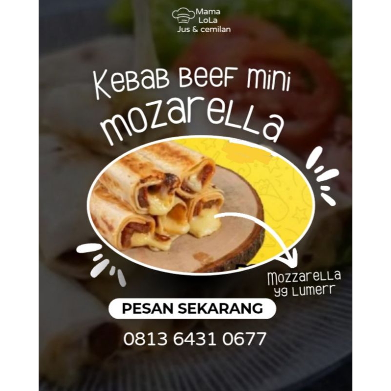 

Kebab beef mozarella mini frozen isi 10pcs