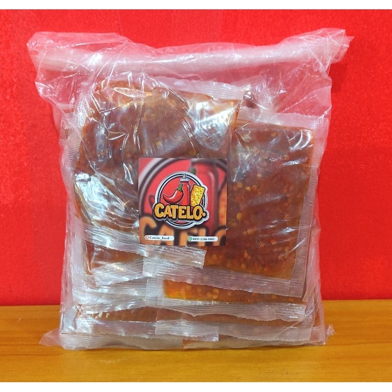 

1 pack sambal bawang 40-45 gram hemat isi 25 bungkus