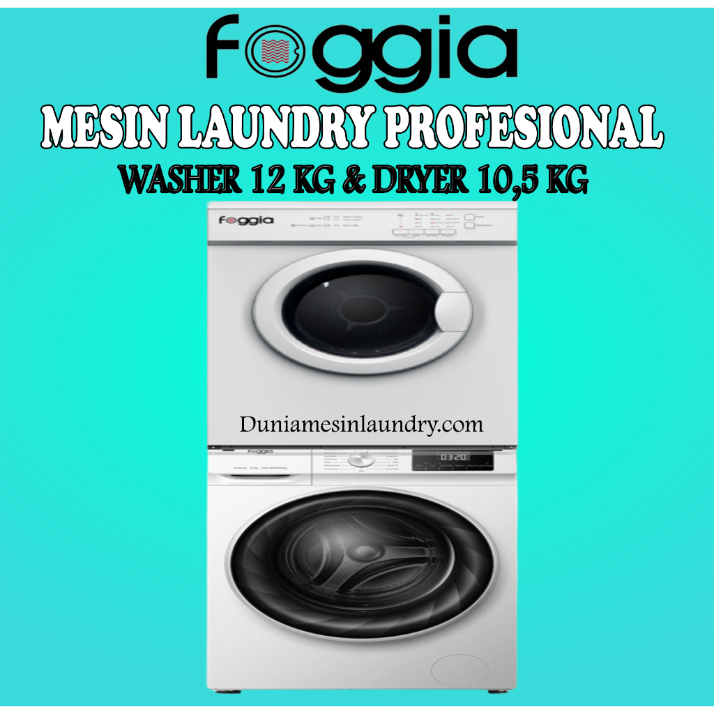 Jual Washer Foggia 12 Kg Dryer Foggia 10,5 Kg