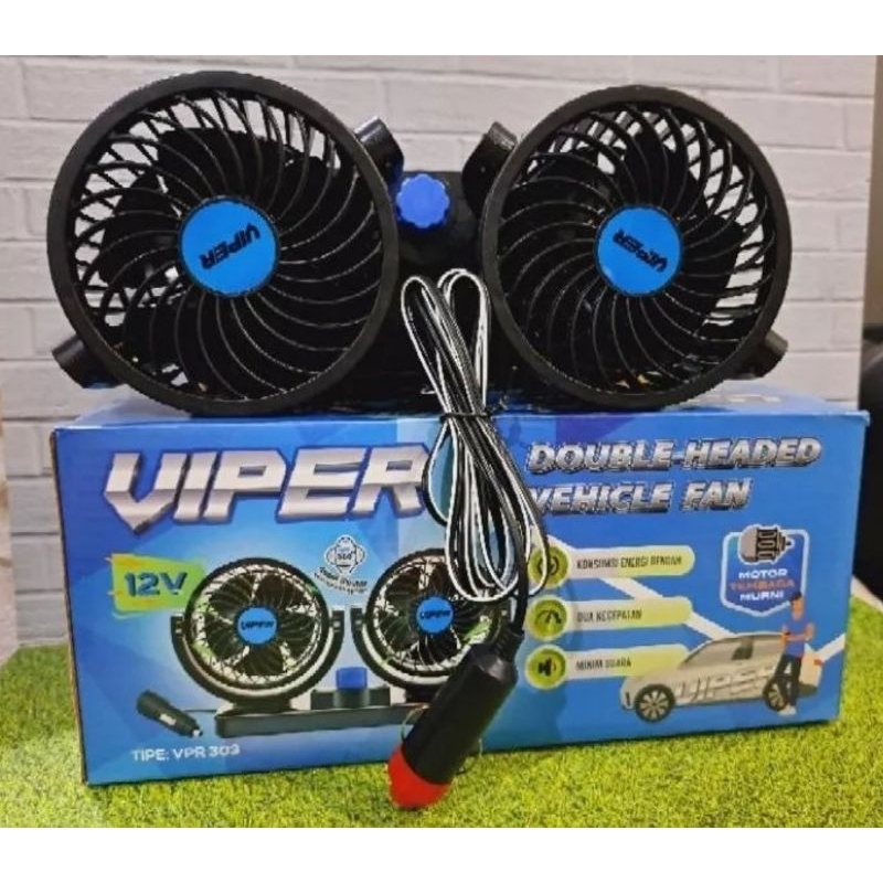 FAN/KIPAS MOBIL DC 12V DOBLE BLOWER