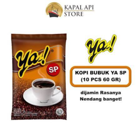 

Kopi YA SP 60 Gram 1 Renteng Isi 10 Sachet Kopi Hitam