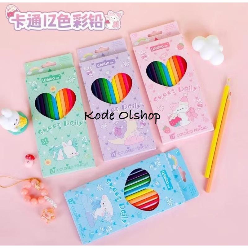 

Kode Atk - Pensil Warna Kayu Weibo 9016 isi 12 Warna / Clear Kayu Weibo Warna 12