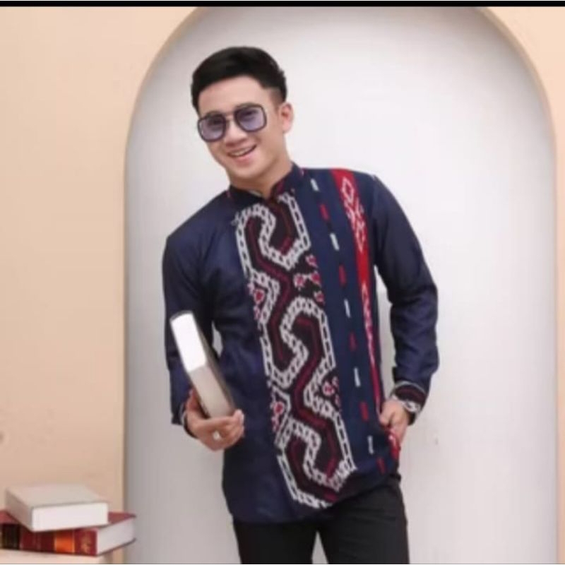KEMEJA TENUN PRIA KAIN TENUN JEPARA