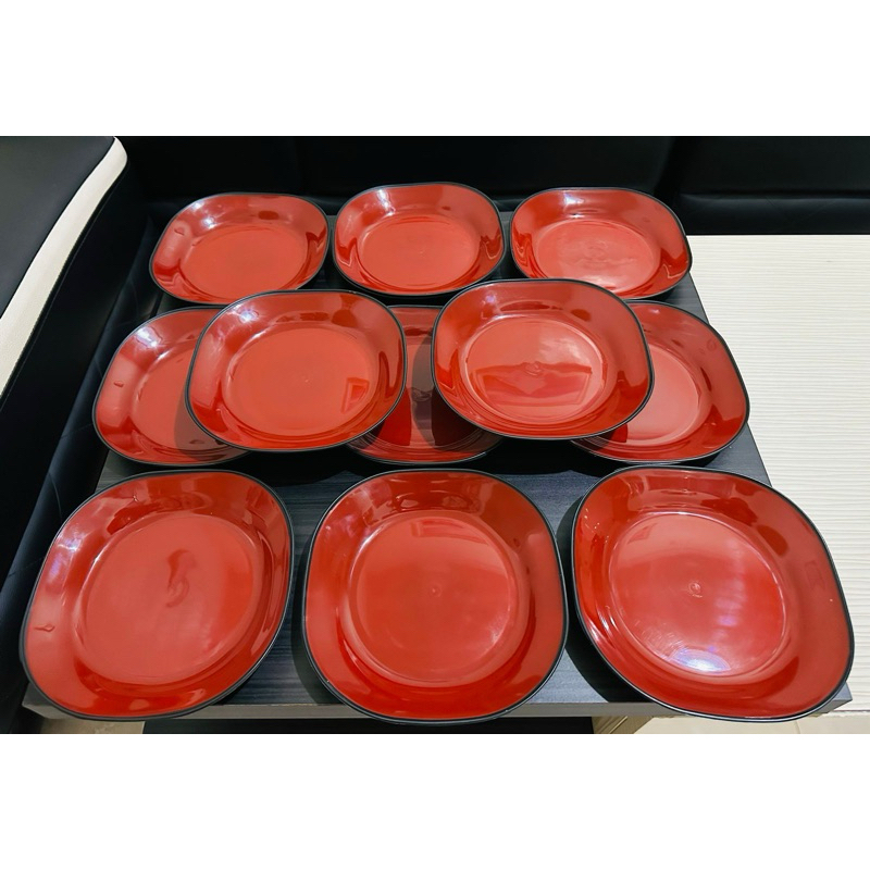 Piring Makan Plastik RAMEN - Piring Makan 9inch - Piring Makan Lusinan 1pack isi 12