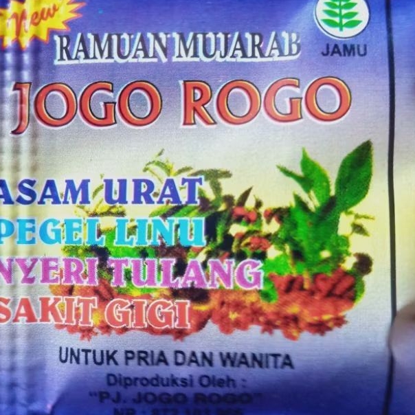 

Label warna kombinasi cap Jogo Rogo isi 20 biji