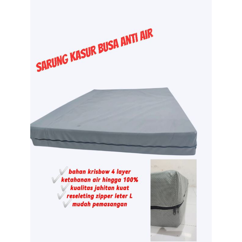 sarung kasur busa anti air/sarung kasur resleting/sarung kasur water proof BAHAN KRISBOW