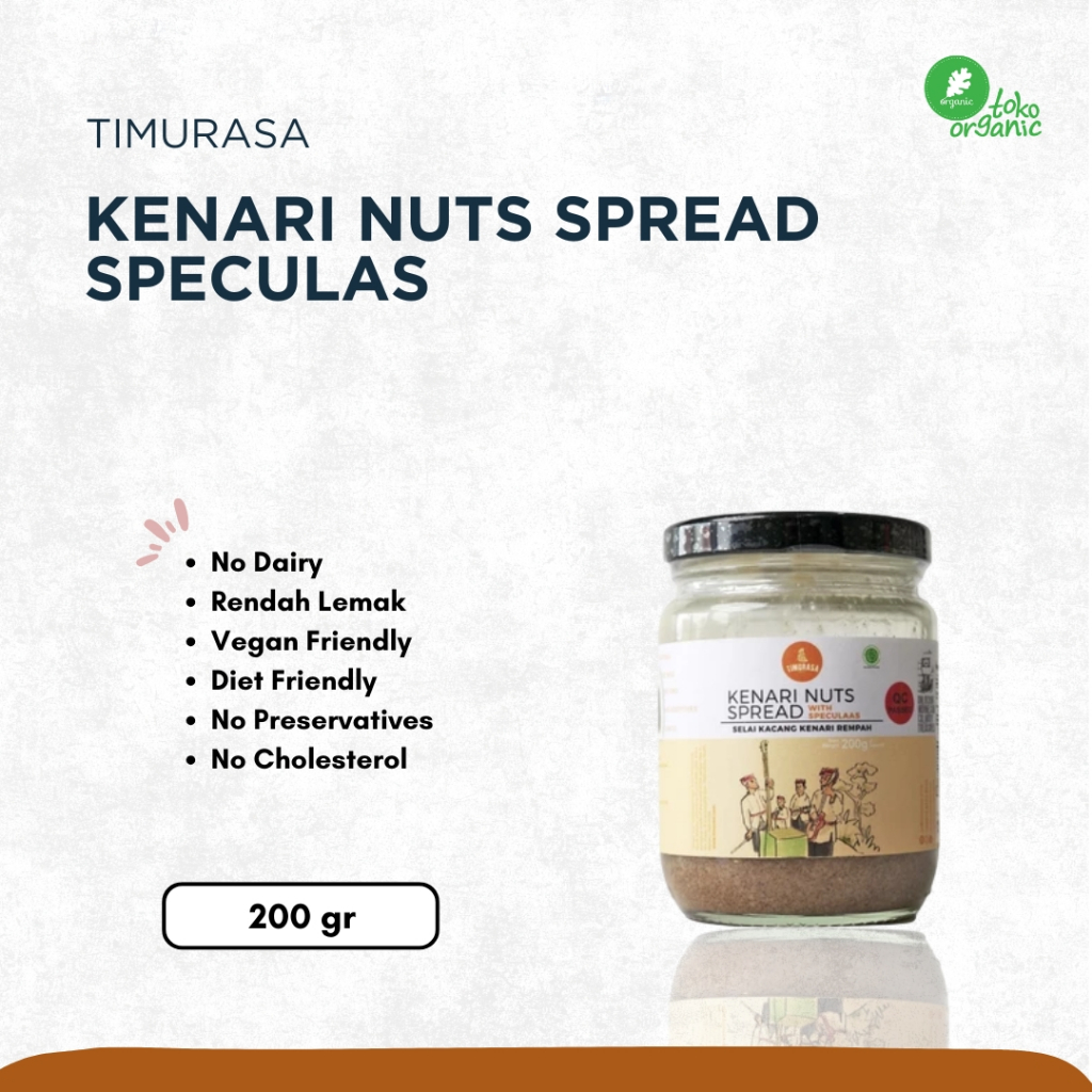 

Timurasa Kenari Nut Spread Speculas (200gr) Selai Kacang Kenari dengan Rempah Speculas, Selai Kacang Kenari Premium Asli, Kenari Butter, Walnut Spread, Selai Kacang Walnut