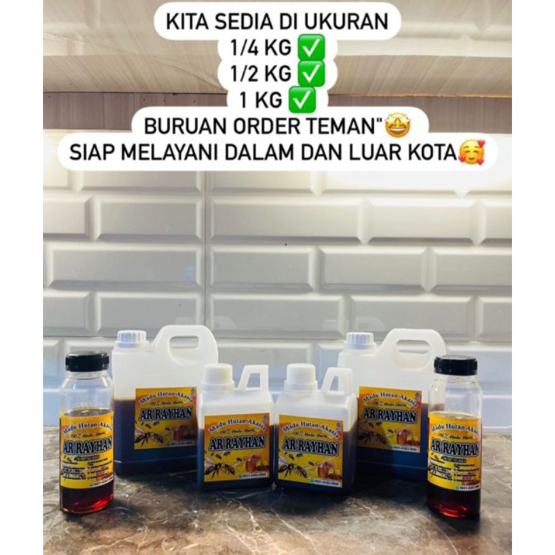 

Madu Akasia Ar Rayhan - Madu asli 100% murni alami Grade A, dari hutan Akasia Riau Sumatra - Madu hitam tanpa campuran
