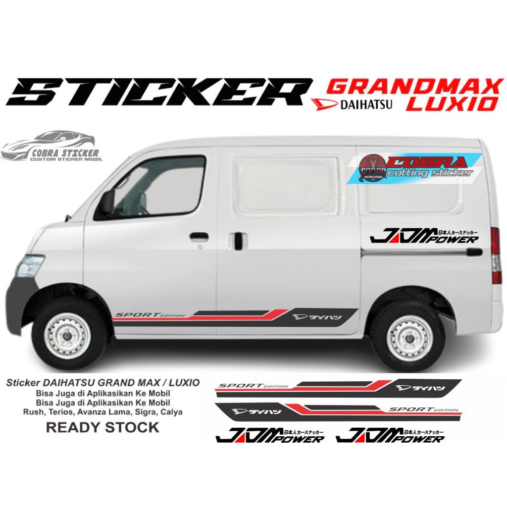 STICKER STIKER GRANDMAX LUXIO STICKER BODY SAMPING DAIHATSU GRANDMAX LUXIO