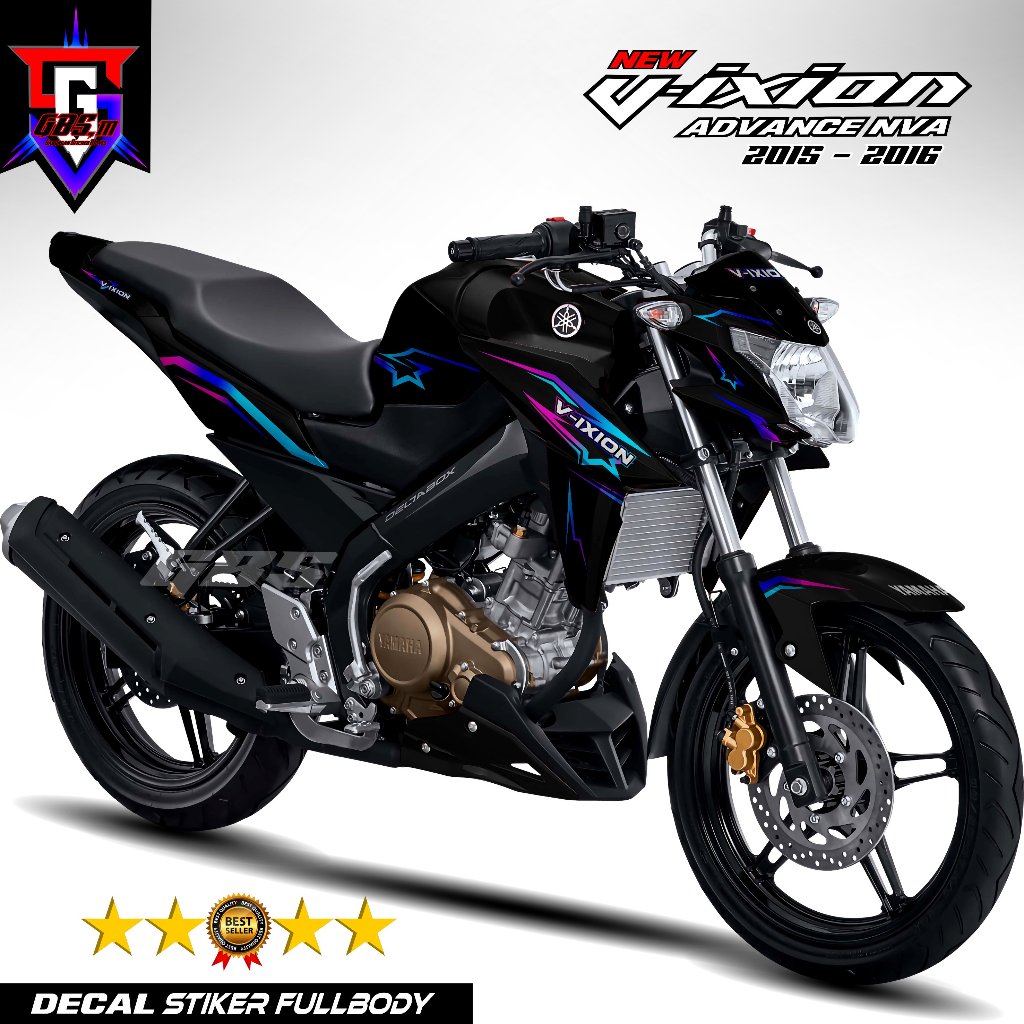 Cod Decal Stiker Variasi Yamaha Vixion Nva 2015 2016 Full Body Stiker Modifikasi Vixion New Nva Full
