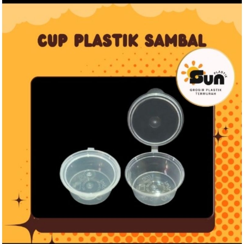 Cup Plastik Sambal Kecil 35 ml Tebal Kokoh Isi 50 Pcs | Cup Sambal