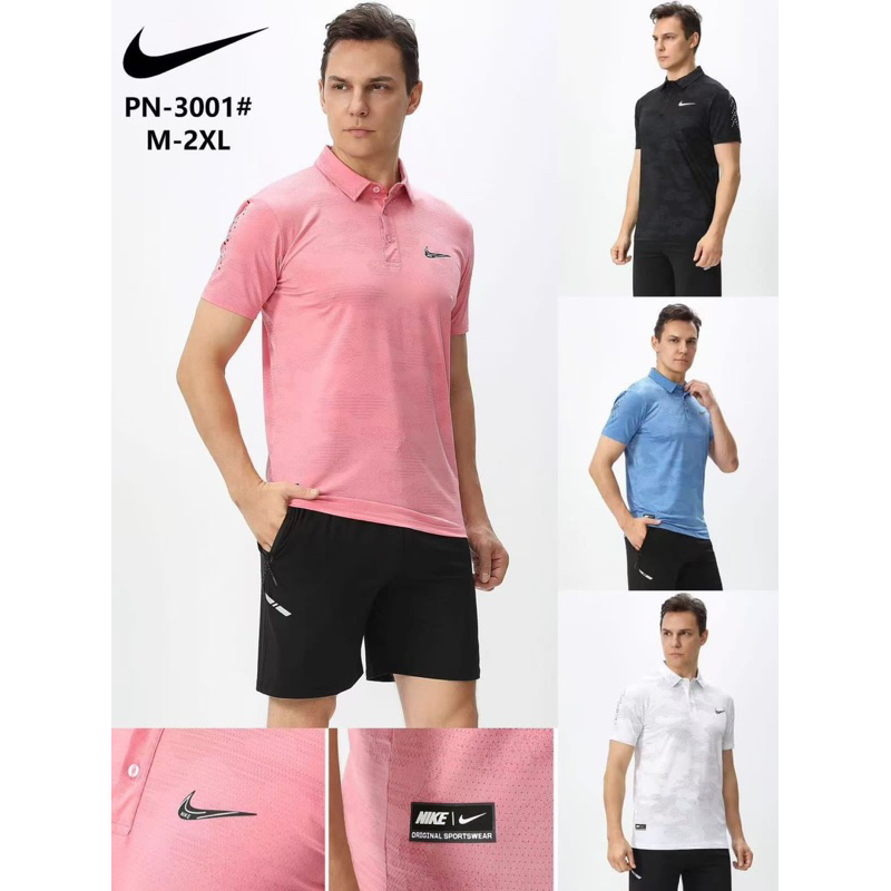 Kaos Olahraga model kerah Pria Running Gym Fittness Pria Dry Fit Jumbo