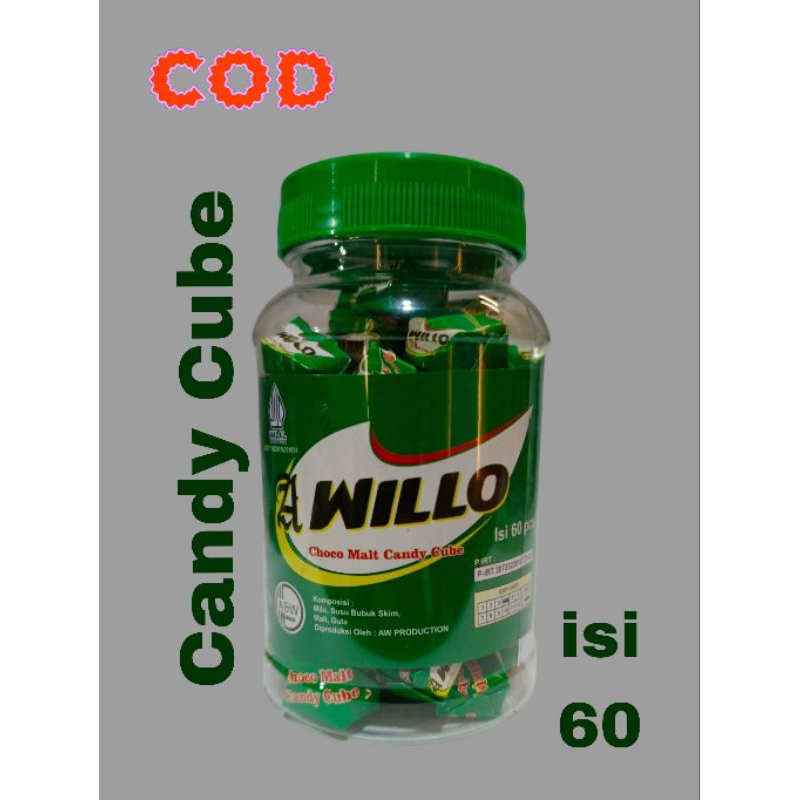 

permen millo merk awillo cube Termurah isi 60