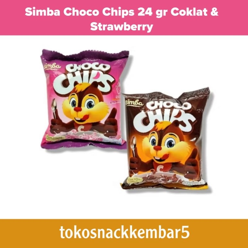 

Simba Choco chip 24gr Ecer 2000 Coklat dan Strawberry