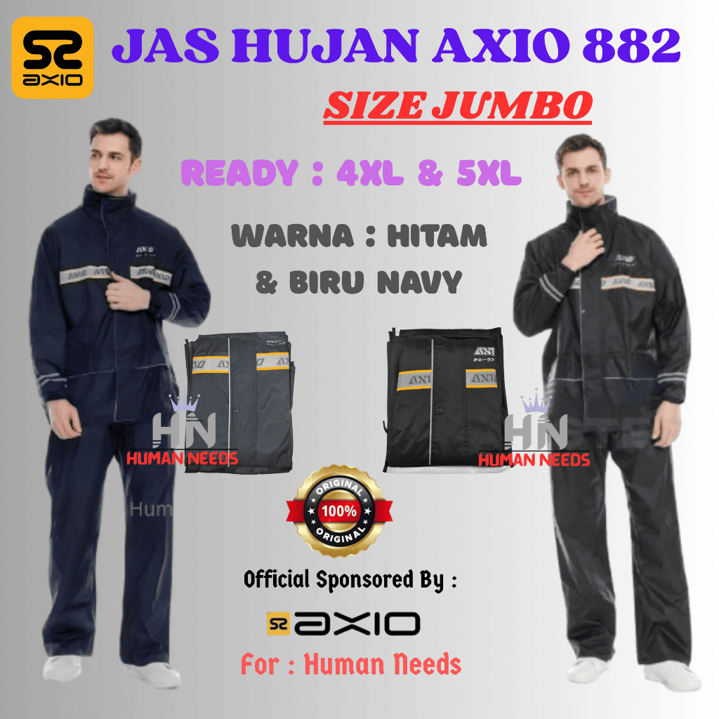 Jas Hujan Axio 882 Size 4XL 5XL Big Size Jumbo XXXXL XXXXXL