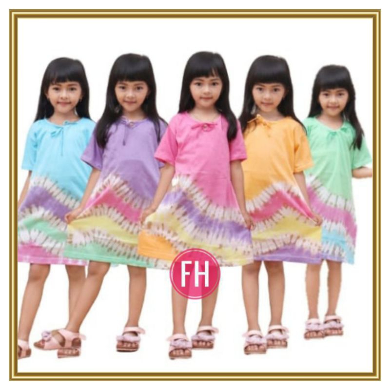 GMTEX DASTER KAOS ANAK PELANGI/ BAJU ANAK BATIK TERLARIS DAN TERMURAH ld 85 pb 75 untuk usia 8-10 th