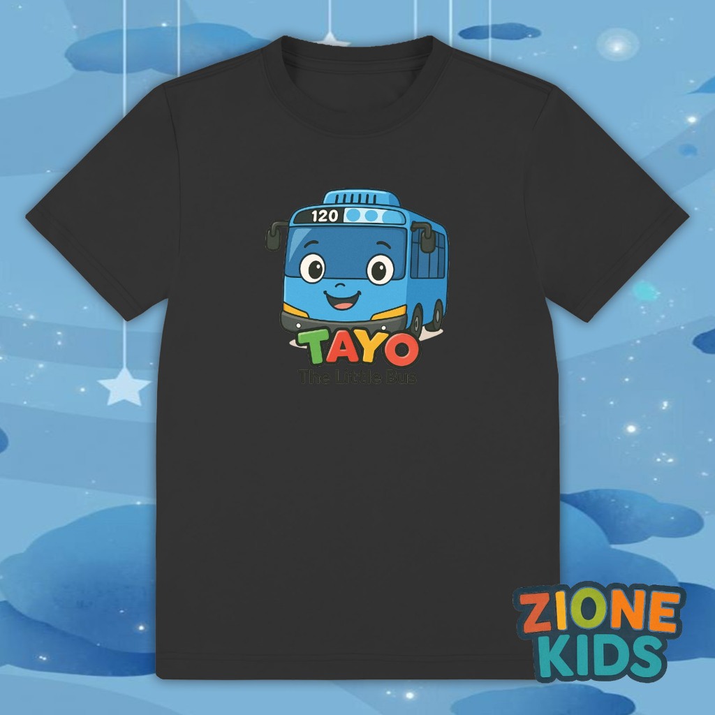 BAJU KAOS ANAK LAKI-LAKI PEREMPUAN – DESAIN BUS TAYO FAVORIT SI KECIL