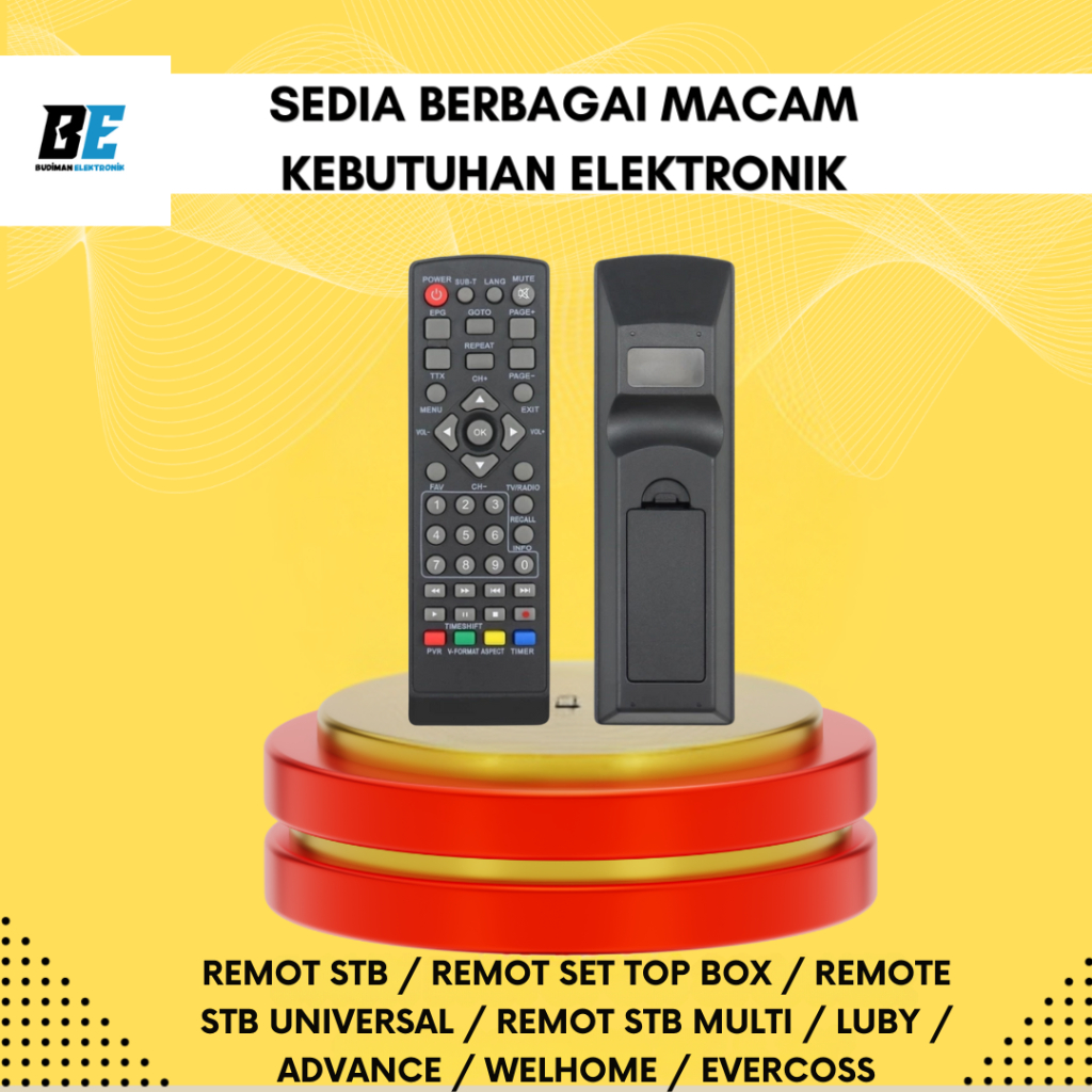 Remot STB / Remot Set Top Box / Remote STB Universal / Remot STB Multi / LUBY / ADVANCE / WELHOME / 