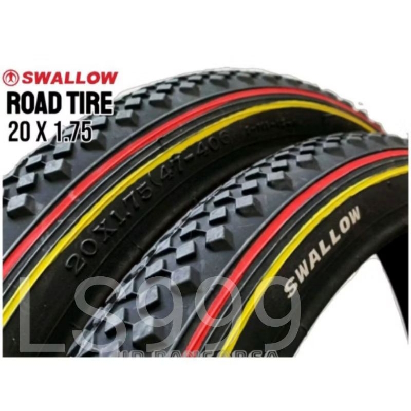 Ban luar sepeda 20 x 1.75 swallow / ban luar sepeda anak ukuran 20 x 1.75 swallow