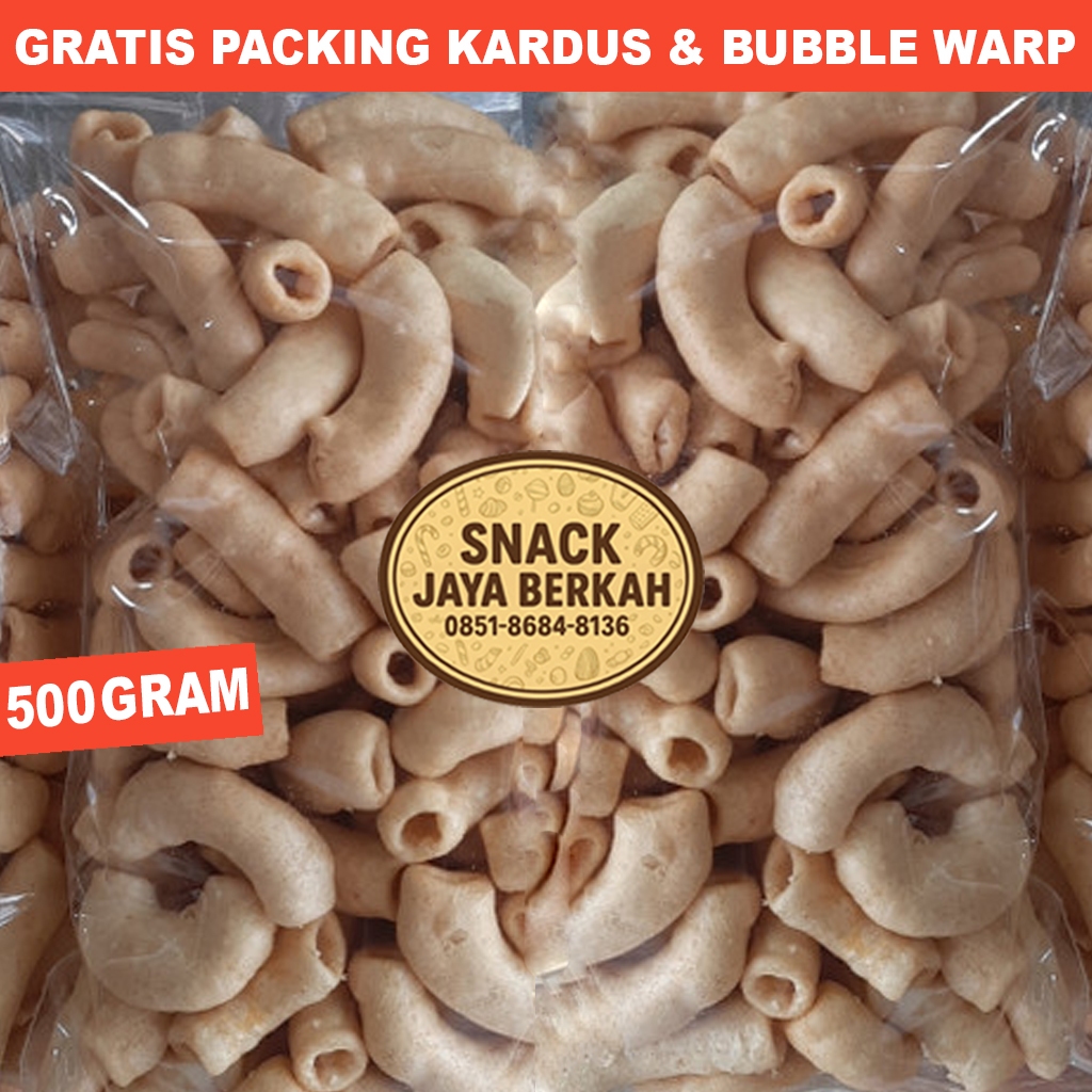 

KERUPUK MAKARONI PIPA GORENG BANTAT ASIN GURIH RENYAH MURAH | MACRONI PIPA BANTAT | 500 GRAM