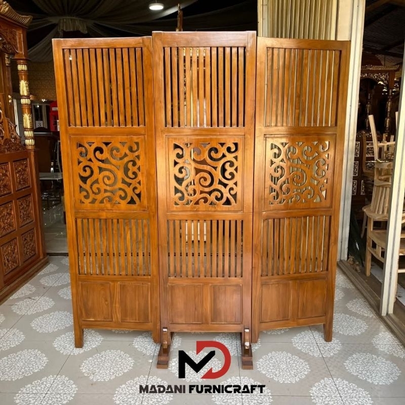 PENYEKAT RUANGAN - PEMBATAS RUANGAN - PARTISI RUANGAN - SKETSEL UKIR