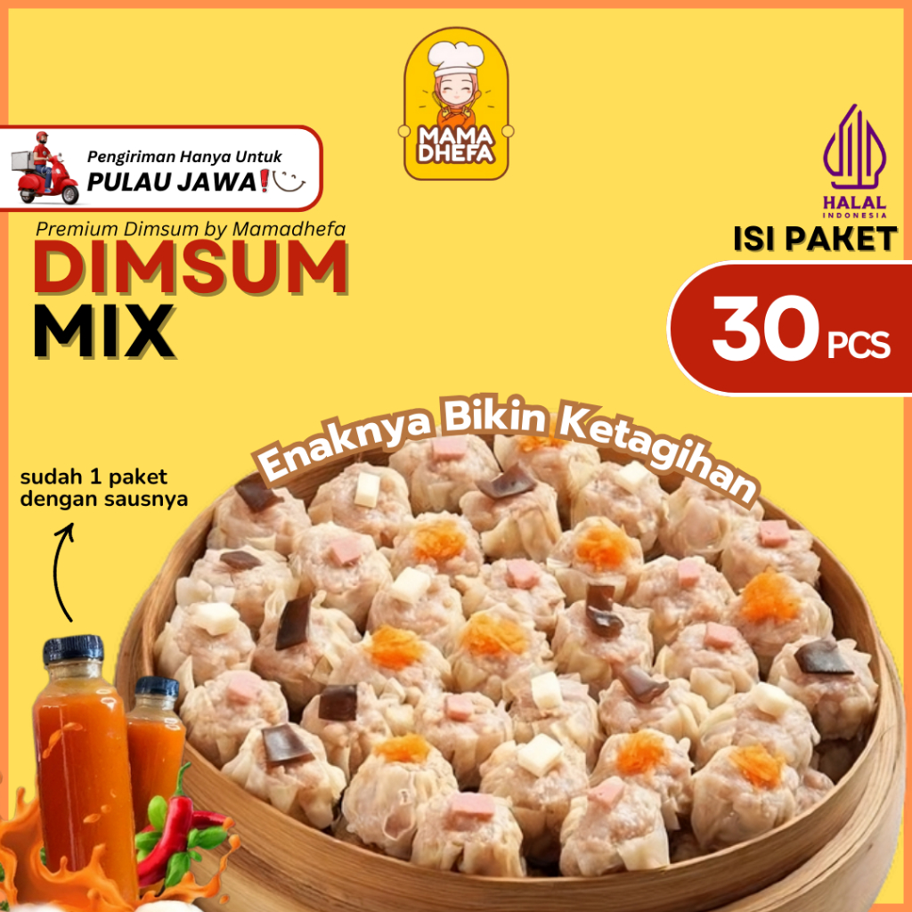 

Dimsum Premium Mix isi 30 pcs Halal dengan Saus di Kota Demak Dimsum Mamadhefa BISA KIRIM LUAR KOTA