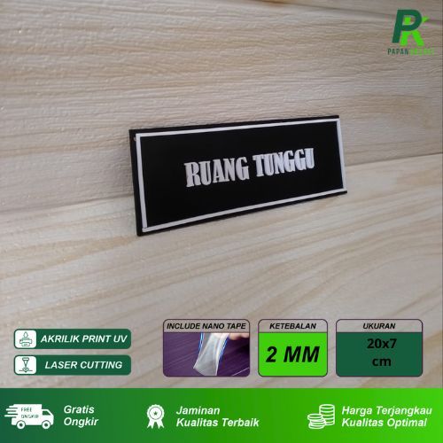 

Sign Ruang Tunggu Akrilik Huruf Timbul