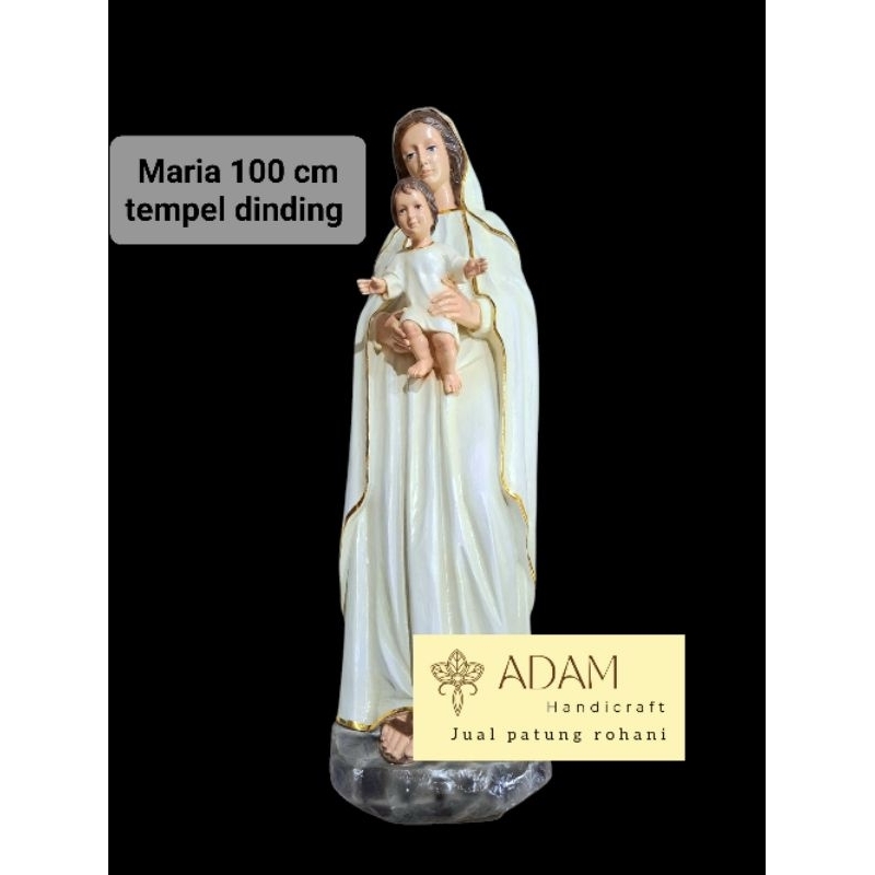 Patung Bunda Maria tempel dinding 100 cm