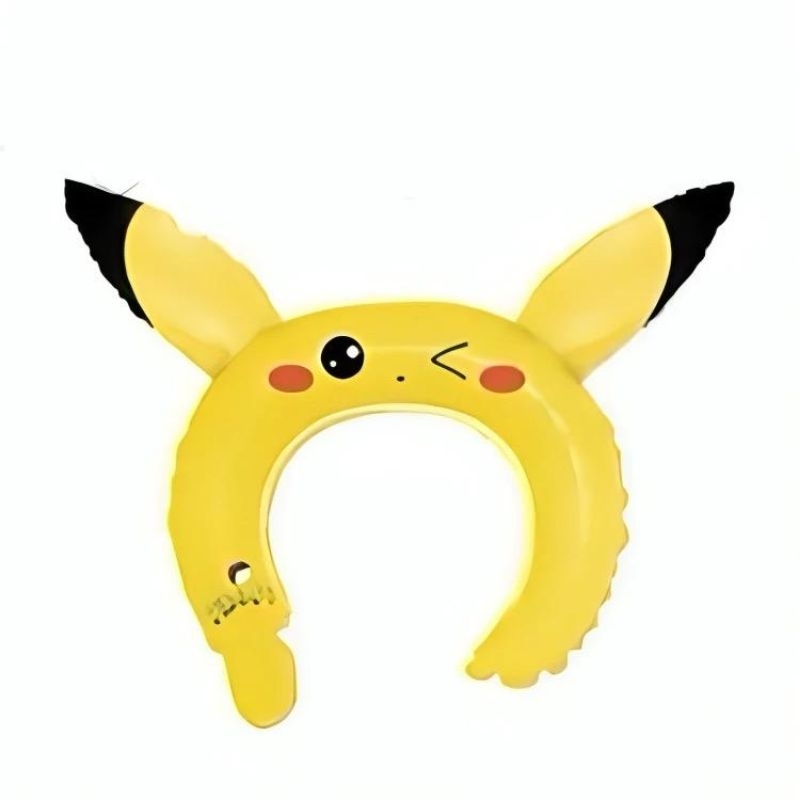 Balon foil bando karakter pokemon pikacu pikachu warna kuning hiasan kepala hairband headband bondu 