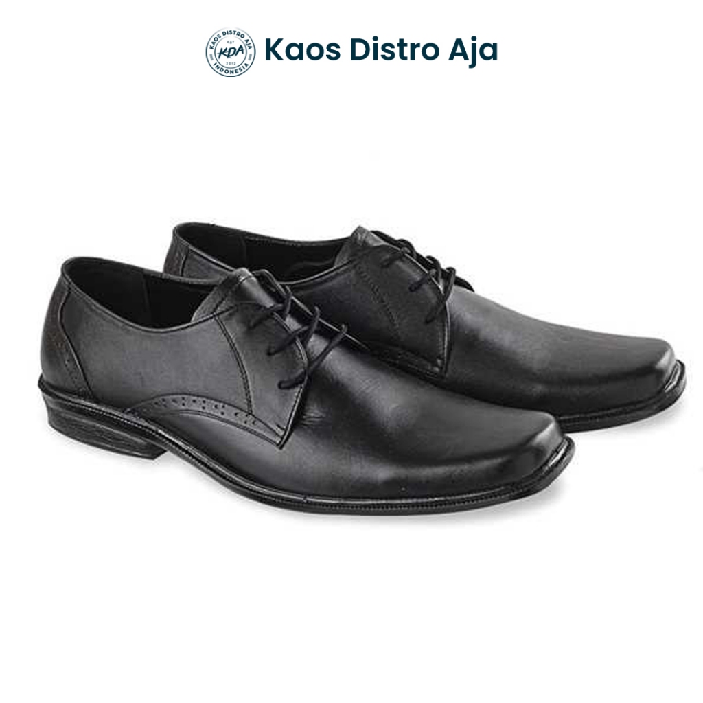 KDA - Sepatu Pantofel Oxford Formal Pria Blackkelly LBS773 Hitam (Kaos Distro Aja)