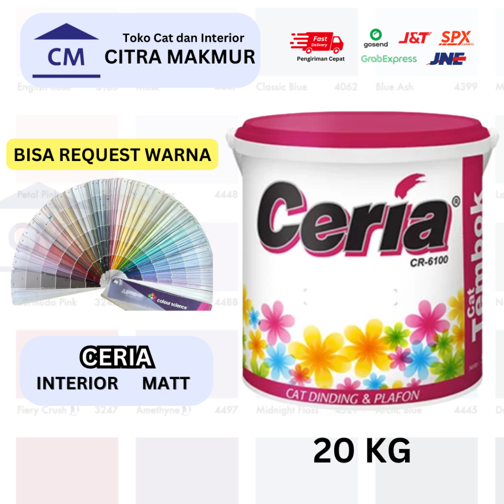 Propan CERIA CR-6100 INTERIOR - 20 Kg (Bisa Request & Custom Warna ) CAT TEMBOK INTERIOR PROPAN