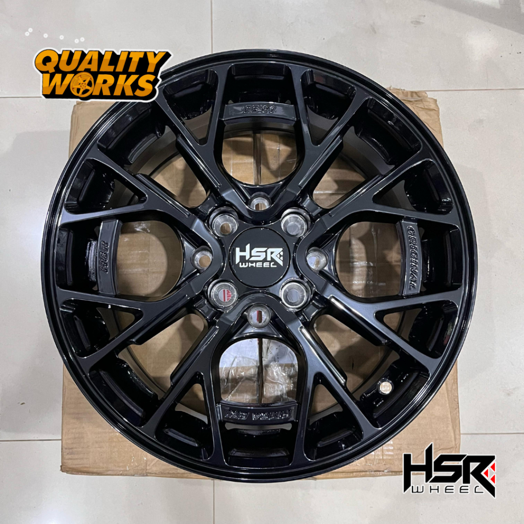 Velg Racing Mobil R15 Hsr FE01 Hitam Original Velg Brio, Mirage, March, Agya
