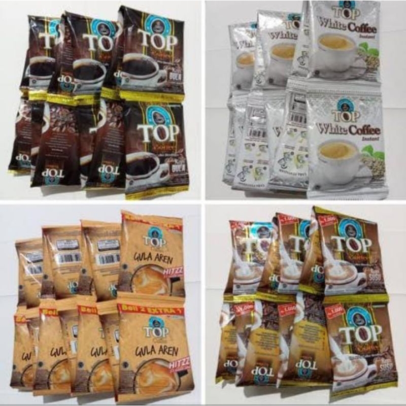 

Kopi Top white coffee renteng isi 12pcs /Top kopi gula aren rentengan isi 15 pcs