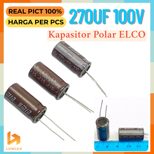Kapasitor ELCO 270uf 100V elco elko 270uf 100 volt