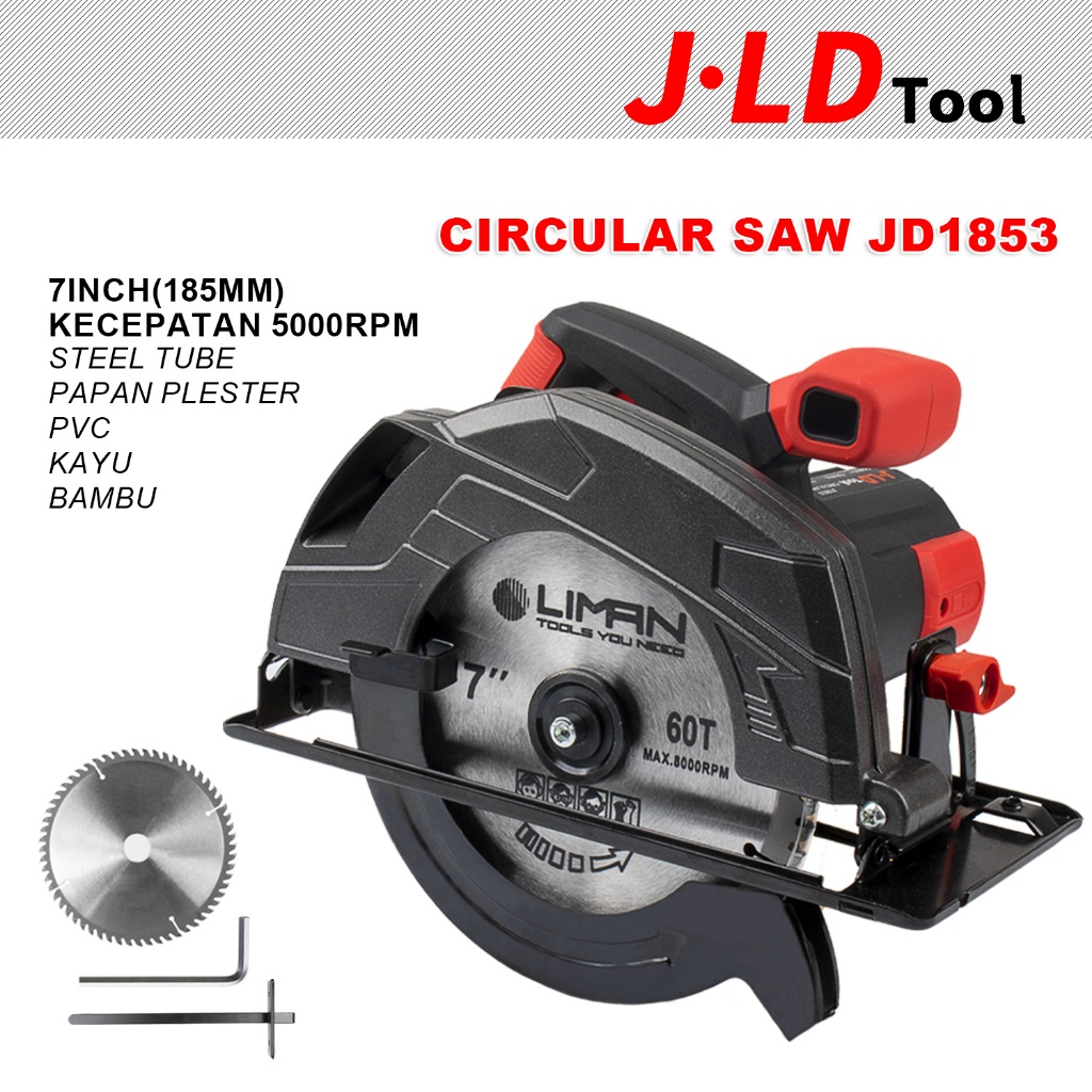 JLD circular saw 7 inches/wood electric circular saw/sawing machine/circular saw JLD185mm/machine cu