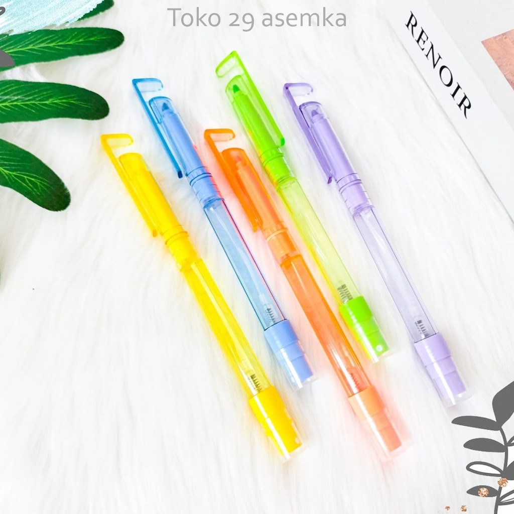 

HIGHLIGHTER MULTIFUNGSI PARFUM MEWAH + STANDING PHONE FULL BODY 3IN1 ALAT TULIS UNIK